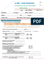 Travel Clinic - Health Questionnaire: Mr./Ms./Mrs