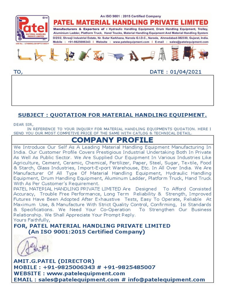 133Patel Material Handling Private Limited01042021 PDF Truck