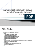 Karakteristik Air Limbah