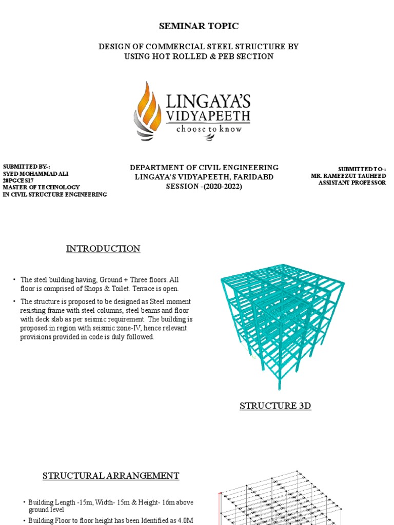 Design of Steel Structure Using PEB | PDF | Beam (Structure) | Column