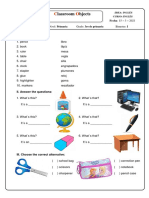 Exercise 1 Classroom Objects 3 Grade