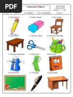 Fichas de Los Utiles Escolares en Ingles Gratis | PDF