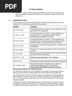 PV Solar Module: 1.0 Standards and Codes