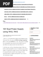 +_-12V Dual Power Supply using 7812, 7912 - ElecCircuit.com