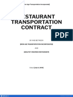 Restaurant Transportation Contract: (Iron Age Transportation Incorporated)