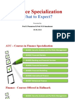 Finance Specialization Courses and Career Opportunities