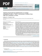 Applying Organizational Ambidexterity in Strategic Management Under A "VUCA" Environment - Evidence From High Tech Companies in China