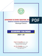 Academic Callender - Warangal 2021-22 F