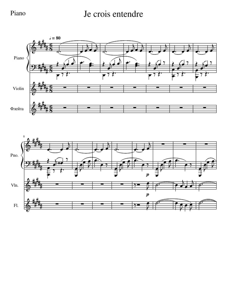 Je Crois Entendre-Piano | PDF