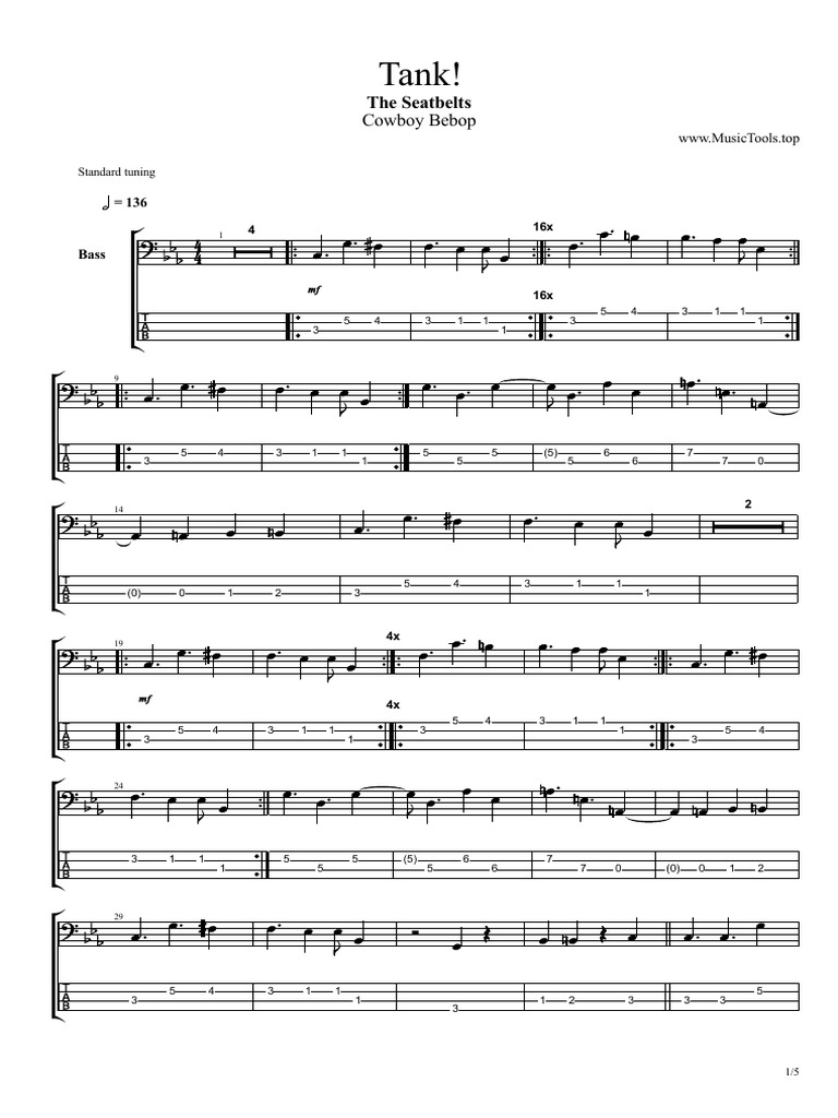 musique-de-tank-des-seatbelts-pdf-groupes-de-musique