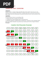 Experiment: 1 Insertion Sort Algorithm: Theory