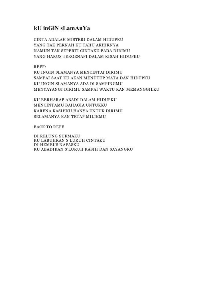 Ku Ingin Slamanya Pdf
