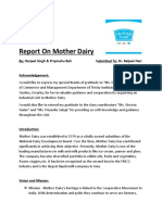 Report On Mother Dairy