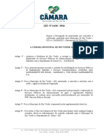 Lei Municipal 6636 - 2016 Revogação Do Contrato de Concessão em Rio Verde