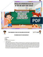 5 Años Experiencia de Aprendizaje N°2 Abril Del 18 Al 29