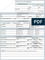 Formulário de Solicitação de Emprego