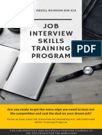 JOB Interview Skills Training Program: Prof. Abdul Rehman Bin Xia