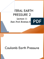 Calculate Lateral Earth Pressure Using Coulomb Method