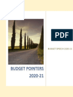 Budget 2020-21 Pointers