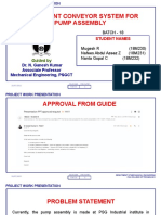 Intelligent Conveyor System For Pump Assembly: Batch - 18