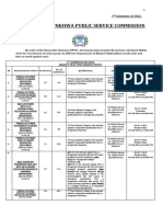 Khyber Pakhtunkhwa Public Service Commission: 7 Schedule of 2022