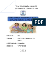 Planificacion Por Competencias y Evaluacion para El Arendizaje