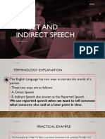 English Direct Indirect Speech Notes Secondary