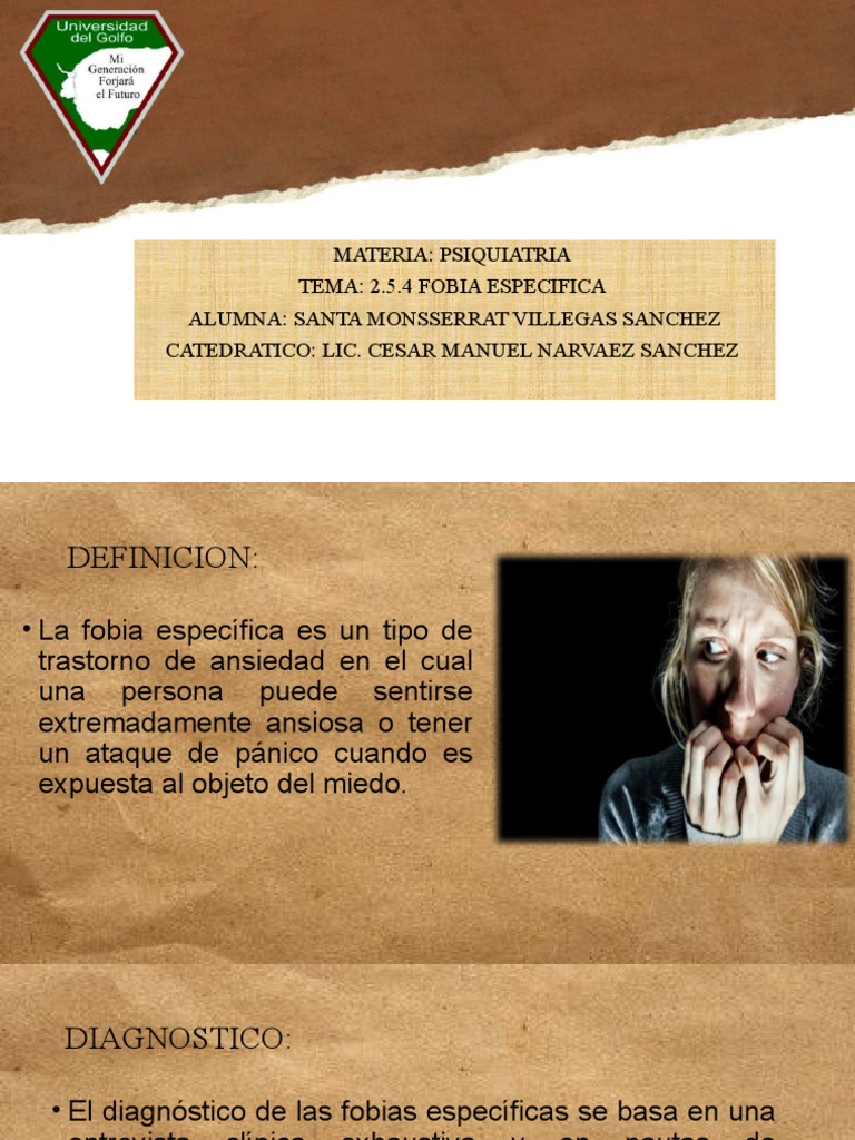 4.3: Fobia Específica : Specific phobia – NTBA