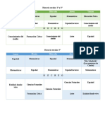 Horario Escolar Ejemplo Unitaria