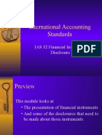 IAS 32 Financial Instrument Disclosure Requirements