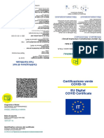 Certificazione Verde COVID-19 EU Digital COVID Certificate: Kinzel Manuela Maria