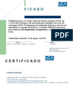 Certificado de curso de reciclagem NR-10