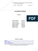 Land Mine Problem: Group: J