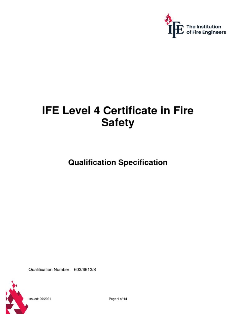IFE Level 4 Fire Safety Certificate Guide | PDF | Test (Assessment ...