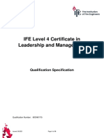 IFE Level 4 Certificate in Leadership and Management: Qualification Specification