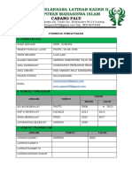 Formulir Pendaftaran LK2 Hmi Cabang Palu Tahun 2022