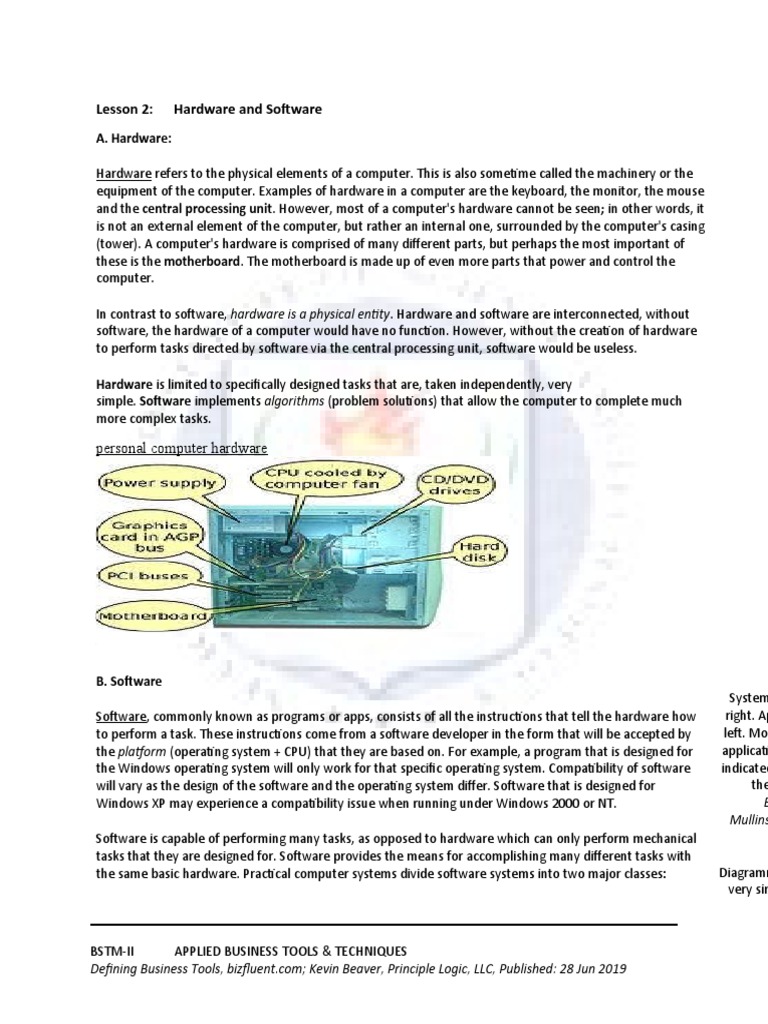 Understanding Computer Hardware and Software | PDF | Personal Computers ...