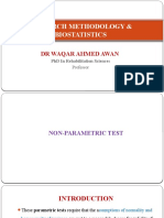 Research Methodology & Biostatistics: DR Waqar Ahmed Awan