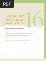 Creating High-Performance Work Systems: After Studying This Chapter, You Should Be Able To