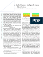 Time-Frequency Audio Features For Speech-Music Classification