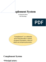 Complement System: DR Shamaila Saleem PHD Physiology