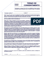 Termo de consentimento para aplicação de produtos faciais injetáveis