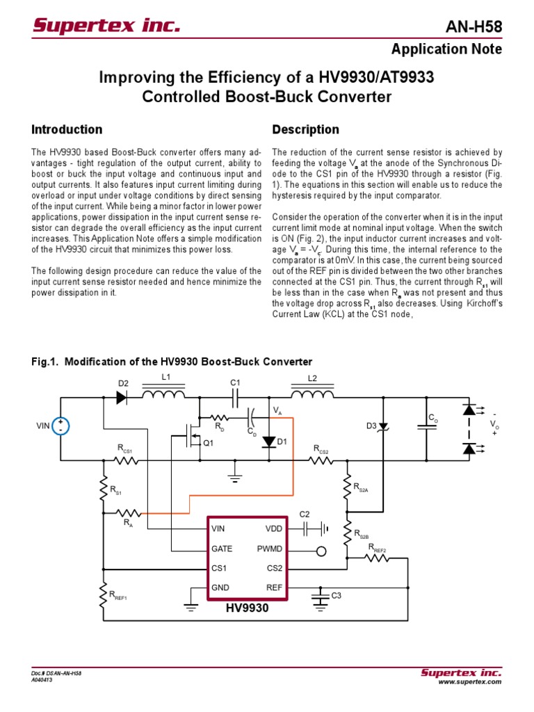 AN-H58 Improving The Efficiency of A HV9930/AT9933 Controlled Boost ...