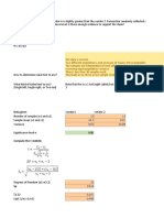 Two Sample T Right Tailed Equal Variance Template