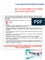 Post COVID-19 Vaccination Precautions