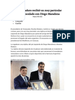 Nicolás Maduro Recibió Un Muy Particular Regalo Vinculado Con Diego Maradona