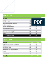 Planilha Controle de Gastos EXAME