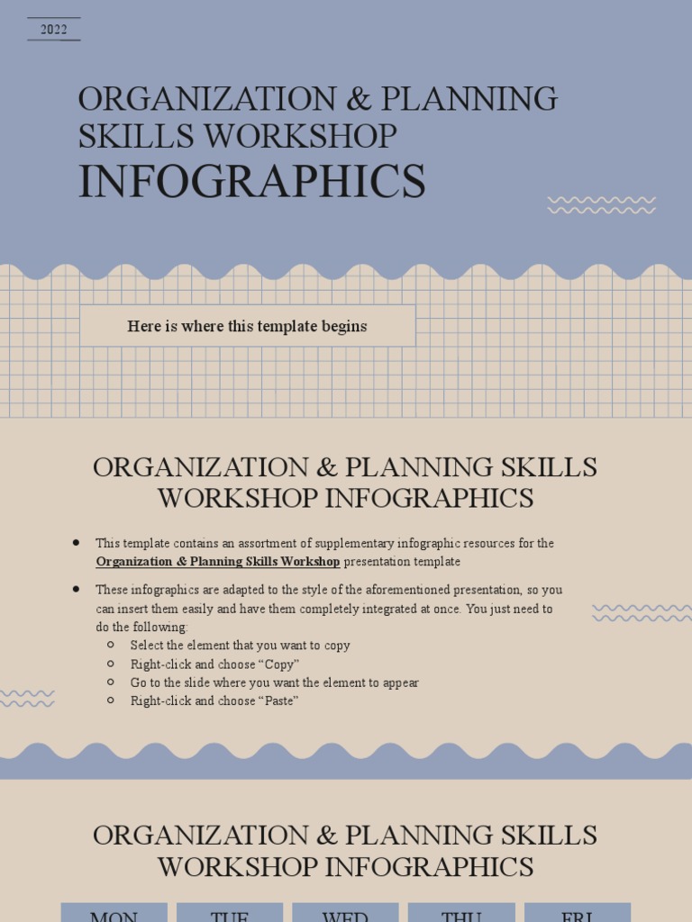 Organization & Planning Skills Workshop Infographics by Slidesgo | PDF