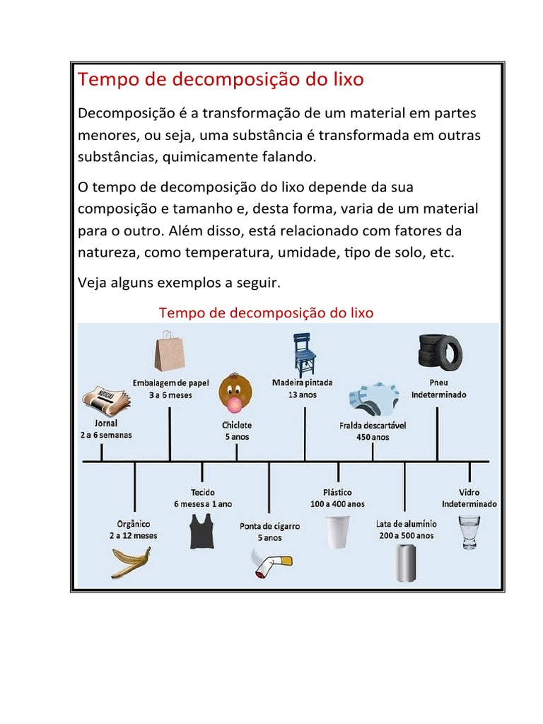 Tempo de Decomposição Do Lixo04 | PDF