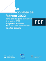 Marco General para El Inicio Del Ciclo Lectivo 2022 Versión Final